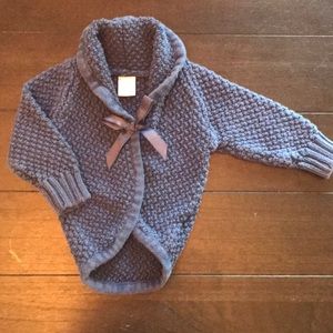 Baby Girl Navy Sweater
